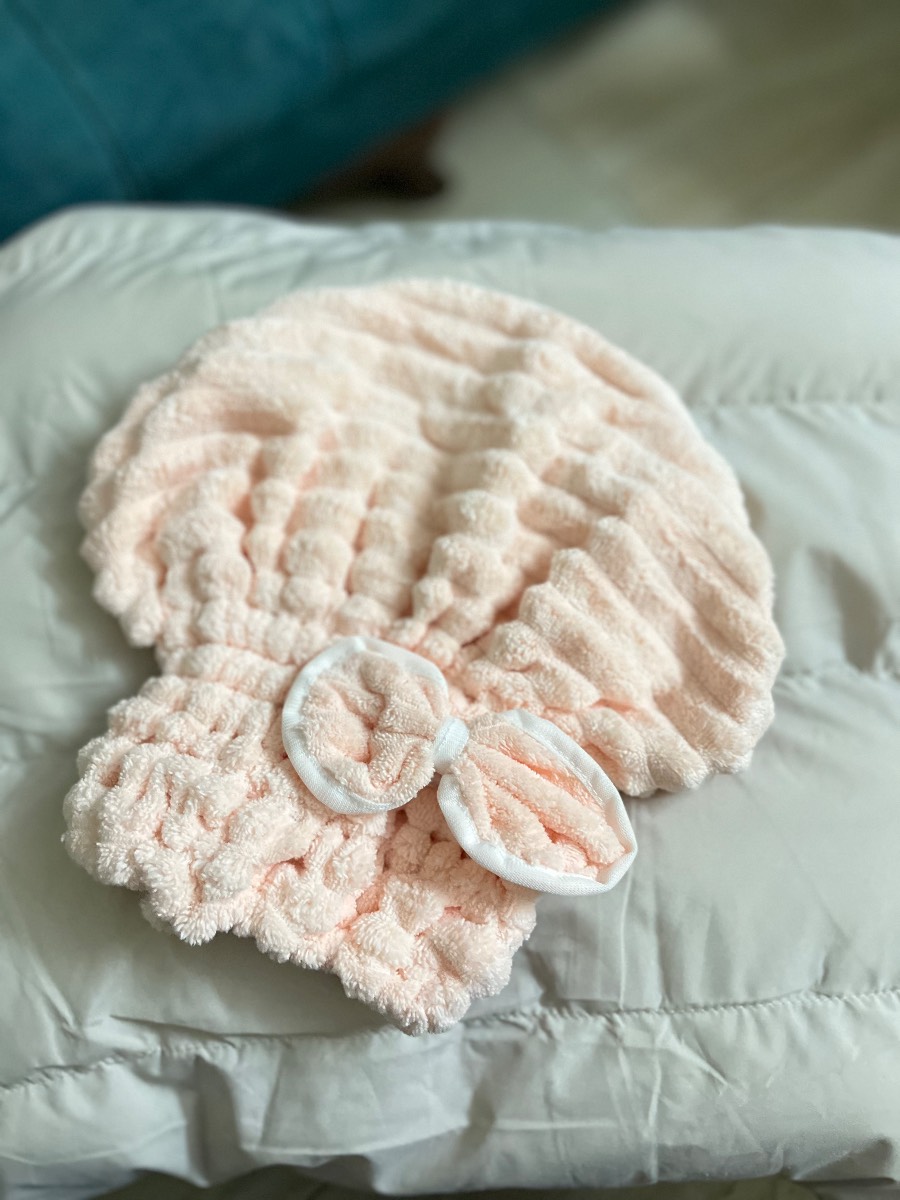 🧖🏻‍♀️ قبعة تجفيف الشعر المصنوعة من الميكروفايبر والـ Coral Fleece