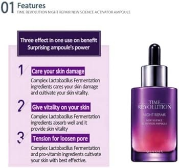 💜 أمبولة الإصلاح الليلي Missha Time Revolution Night Repair Ampoule 5X — 2